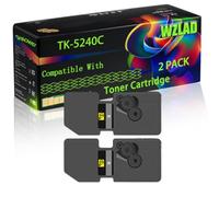 WZLAD TK-5240C TK-5240M TK-5240Y TK-5240K Compatible for Kyocera (2BK) | TK-5240C TK-5240M TK-5240Y TK-5240K Compatible for Kyocera Toner Cartridge with Chip Ecosys M5526cdw M5526cdn P5026cdw