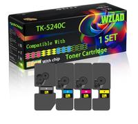 WZLAD TK-5240C TK-5240M TK-5240Y TK-5240K Compatible for Kyocera (BCMY) | TK-5240C TK-5240M TK-5240Y TK-5240K Compatible for Kyocera Toner Cartridge with Chip Ecosys M5526cdw M5526cdn P5026cdw
