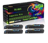 WZLAD TK-865 Compatible for Kyocera Toner Cartridge (4BK) | TK-865 Compatible for Kyocera Toner Cartridge with Chip TASKalfa 250ci TASKalfa 300ci Printers