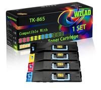 WZLAD TK-865 Compatible for Kyocera Toner Cartridge (BCMY) | TK-865 Compatible for Kyocera Toner Cartridge with Chip TASKalfa 250ci TASKalfa 300ci Printers