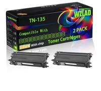 WZLAD TN-135 Compatible for Brother Toner Cartridges (2BK)