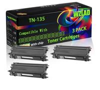 WZLAD TN-135 Compatible for Brother Toner Cartridges (3BK)