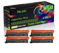 WZLAD TN-241 Compatible for Brother Toner Cartridge (4BK)