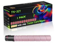 WZLAD TN-321 Compatible for Konica Minolta Toner Cartridges with Chip BizHub C224 C224e C284 C284e Printers (1 Pack Magenta)
