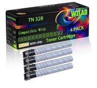 WZLAD TN 328 Compatible for Konica Minolta Toner Cartridge (4BK) | TN 328 Compatible for Konica Minolta Toner Cartridge with Chip Bizhub C250i C300i C360i C7130i Printers