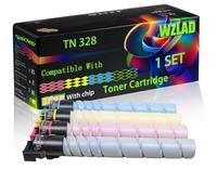 WZLAD TN 328 Compatible for Konica Minolta Toner Cartridge (BCMY) | TN 328 Compatible for Konica Minolta Toner Cartridge with Chip Bizhub C250i C300i C360i C7130i Printers