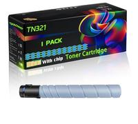 WZLAD TN321 Compatible for Konica Minolta Toner Cartridge with Chip Bizhub C224 Bizhub C284 Bizhub Printer (1 Pack Cyan)