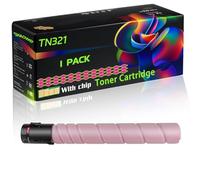 WZLAD TN321 Compatible for Konica Minolta Toner Cartridge with Chip Bizhub C224 Bizhub C284 Bizhub Printer (1 Pack Magenta)