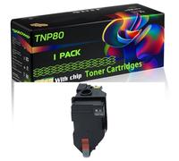 WZLAD TNP80 Compatible for Konica Minolta Toner Cartridges AAJW452 TNP80C TNP80K TNP80Y TNP80M Bizhub C3320i C3320i Printers, High Yield Alternatives Reliable Printing (Black)
