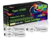WZLAD Type 1230D Compatible for Ricoh Toner Cartridge with Chip Aficio 2015 2016 2018 2020 MP1500 MP1600 Printers (3 Pack Black)