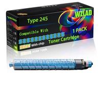 WZLAD Type 245 Compatible for Ricoh Toner Cartridge with Chip Aficio CL4000DN SPC410DN Printers (1 Pack Cyan)