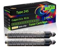 WZLAD Type 245 Compatible for Ricoh Toner Cartridge with Chip Aficio CL4000DN SPC410DN Printers (2 Pack Black)