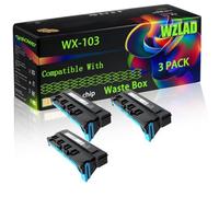 WZLAD WX-103 Compatible for Konica Minolta Waste Box with Chip Bizhub C 364 e C 368 C 454 C 454 e C 554 C 554 Printers (3 Pack Black)
