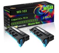 WZLAD WX-103 Compatible for Konica Minolta Waste Box with Chip Bizhub C 364 e C 368 C 454 C 454 e C 554 C 554 Printers (2-Pack Black)