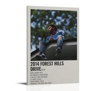 WZLLHA 2014 Forest Hills Drive JArt Canvas Vintage Print Posters for Room Modern Bedroom Decor Aesthetic Bar Cart Wall DecorFrame-style24x36inch(60x90cm)