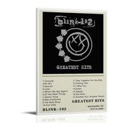 WZLLHA Greatest Hits Blink-182 AlbumArt Canvas Vintage Print Posters for Room Modern Bedroom Decor Aesthetic Bar Cart Wall DecorFrame-style12x18inch(30x45cm)