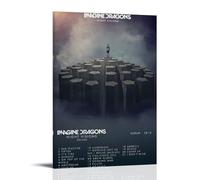 WZLLHA Imagine Dragons Night VisionsArt Canvas Vintage Print Posters for Room Modern Bedroom Decor Aesthetic Bar Cart Wall DecorFrame-style12x18inch(30x45cm)