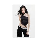 WZLLHA Jennie BlackpinkArt Canvas Vintage Print Posters for Room Modern Bedroom Decor Aesthetic Bar Cart Wall DecorUnframe-style08x12inch(20x30cm)