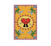 WZLLHA Jhayco Song Bad Bunny TarotArt Canvas Vintage Print Posters for Room Modern Bedroom Decor Aesthetic Bar Cart Wall DecorUnframe-style16x24inch(40x60cm)