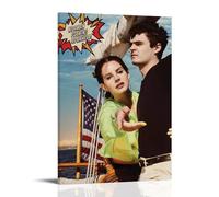 WZLLHA Lana Del Rey Norman Fucking RockwellArt Canvas Vintage Print Posters for Room Modern Bedroom Decor Aesthetic Bar Cart Wall DecorFrame-style16x24inch(40x60cm)