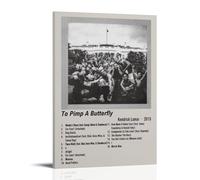 WZLLHA To Pimp A Butterfly by KendrickArt Canvas Vintage Print Posters for Room Modern Bedroom Decor Aesthetic Bar Cart Wall DecorFrame-style20x30inch(50x75cm)