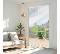 Wzlxcxxy Magnetic Fly Screen Balcony Door, More Durable Fly Screen Door, 70 x 220 cm, Pure White without Strips, Easy Installation, No Tools Required