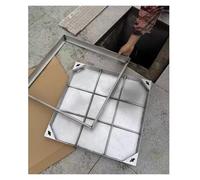 Wzmazingly 304 Stainless Steel Manhole Cover, Rectangular Septic Tank Cover With Base, Invisible Embedded Manhole Lid For Inspection Holes(80x80cm)