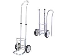 Wzmazingly Adjustable Oxygen Cylinder Rack, 2-Wheel Rolling Gas Cylinder Trolley, Portable and Durable, for Home Clinics and RVs(Diameter 16.8cm(6 5/8"))