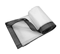 Wzmazingly Clear Tarpaulin Sheet, 2.5x4.5m Heavy Duty Waterproof Cover Tarp With Metal Eyelets Garden Rainproof Clear PE Tarp Plant Cover(2.5x4.5m)