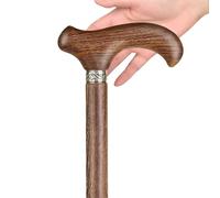 Wzmazingly Ergonomic Walking Cane for Comfort Grip, Lightweight Natural Solid Wood Walking Stick, Non-Slip Support Mobility Aid for Seniors(85cm/33in)