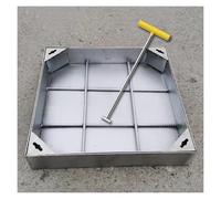 Wzmazingly Invisible Manhole Cover And Frame, Stainless Steel Inspection Chamber Cover, Square Embedded Outdoor Drain Covers, Courtyard Septic Tank Lid For Paving Driveway(45x45cm/18x18in)