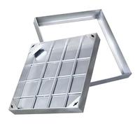 Wzmazingly Manhole Cover Square/Rectangle, Heavy Duty 304 Stainless Steel Septic Tank Lid Flush Mount, For Garden, Patio, Pavement, Utilities(45x50cm)
