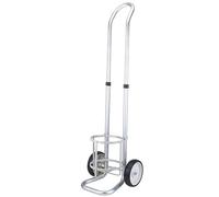 Wzmazingly Oxygen Cylinder Cart with Wheels, Lightweight Aluminium Gas Cylinder Rack, Adjustable Height with Strap, for Medical Oxygen Transport(Diameter 15.8cm(6 1/4"))