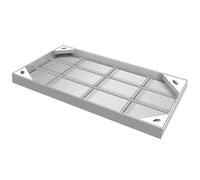 Wzmazingly Recessed Stainless Steel Manhole Cover Rectangular, Invisible Decoration Septic Tank Lid, Multifunctional Metal Inspection And Base For Yard, Pavement(50x100cm)