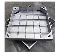 Wzmazingly Septic Tank Cover Square, Recessed Manhole Cover 304 Stainless Steel Frame, Heavy Duty Metal Inspection Lid For Yard Pavement Parking(50x50cm)