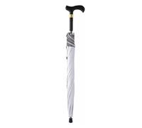 Wzmazingly Walking Sticks Umbrella, 2-in-1 Travel Walking Sticks Crutch Umbrella Windproof Cane Parasols Lightweight Men Women Crutch Umbrella(Light Gray)