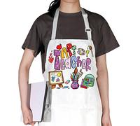 WZMPA Art Teacher Apron With Pockets Art Teacher Gifts Adjustable Artist Painters Apron For Art Lovers Art School, Art Teacher Apron, Medium