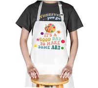 WZMPA Artist Painters Apron With Pockets Art Teacher Gift It's A Good Day To Make Art Adjustable Apron For Art Lover Student, Makes Art Apron, Medium