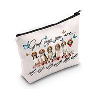 WZMPA Beagle Dog Cosmetic Makeup Bag Beagle Lover Gift God Says You Are Unique Special Lovely Precious Strong Beagle Zipper Pouch Bag For Women Girls, God Says Beagle, Fit