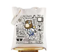 WZMPA Bear Drop Out Tote Bag Bear Drop Out Lover Gift Graduation Bear Aesthetic Shoulder Bag Hip Pop Rapper Gift, No Church Tg, L