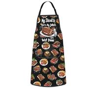WZMPA Beefsteak Grilling Apron Beef Steak Lover Gift My Steak Is Rare My Jokes Are Well Done Chef Apron Steak Merchandise, My Steak is Rare Ap, Medium