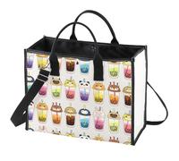 WZMPA Boba Drinks Kawaii Cosmetic Makeup Bag Boba Tea Lover Gift Boba Milk Tea Kawaii Gift Zipper Pouch Bag For Women Girls, Boba Kawaii BG, Fit