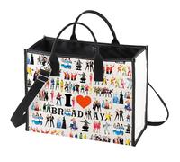 WZMPA Broadway Musical Character Tote Bag Musical Theatre Fans Gift You are Braver Stronger Smarter Than You Think Musical Grocery Bag, I Love Broadway BG