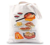 WZMPA Calcifer Fire Tote Bag Fire Demon Anime Gift Calcifer Cooking Canvas Shoulder Bag (Breakfast Tea TG)