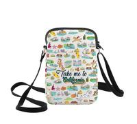 WZMPA California State Vacation Crossbody Bag California Souvenirs Gifts Take Me To California Shoulder Bag City Travel Merch, To California-cb