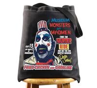 WZMPA Captain Spaulding Tote Bag Horror Movie Fans Gift Museum Monsters Reusable Grocery Bag Spaulding Merchandise, Museum Monsters-tote, L