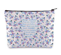 WZMPA Cartoon Cosmetic Makeup Bag Movie Fans Gift You Are Braver Stronger Smarter Than You Think Makeup Zipper Pouch Bag For Women Girls, Always Eey -2, Cosmetic Bag