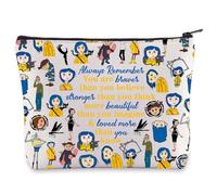 WZMPA Cartoon Movie Cosmetic Bag Movie Fans Gift You are Braver Stronger Smarter Than You Think Cartoons Makeup Zipper Pouch Bag for Movie Fans (Always Co-raline F)