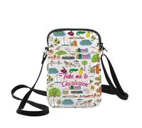 WZMPA Charleston Vacation Crossbody Bag Charleston Souvenir Gifts Take Me To Charleston Shoulder Bag City Travel Merchandise, To Charleston -Cb