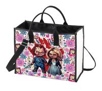 WZMPA Chucky Tote Bag Chucky Bride Fans Gift Horror Chucky Reusable Grocery Bag Chucky Merchandise (Chucky BG)